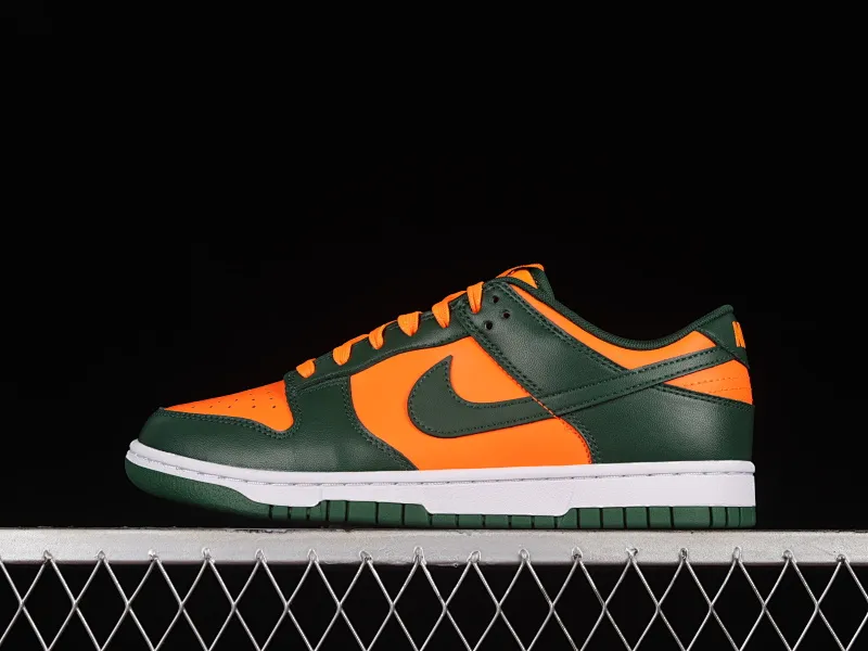 All Categories Nk SB Dunk Series Nk SB Dunk Low Low-top sneakers Nk SB Dunk Low "Miami Hurricanes" Orange-green SB low-top casual sneakers DD1391-300